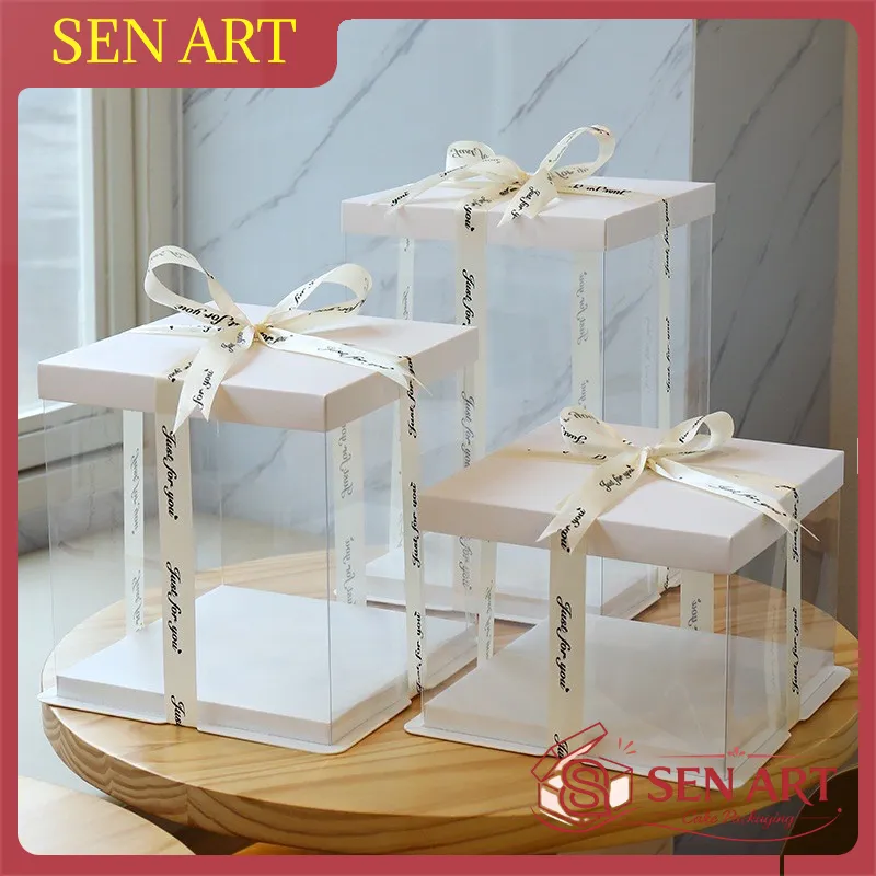 Hộp bánh kem mica trong suốt